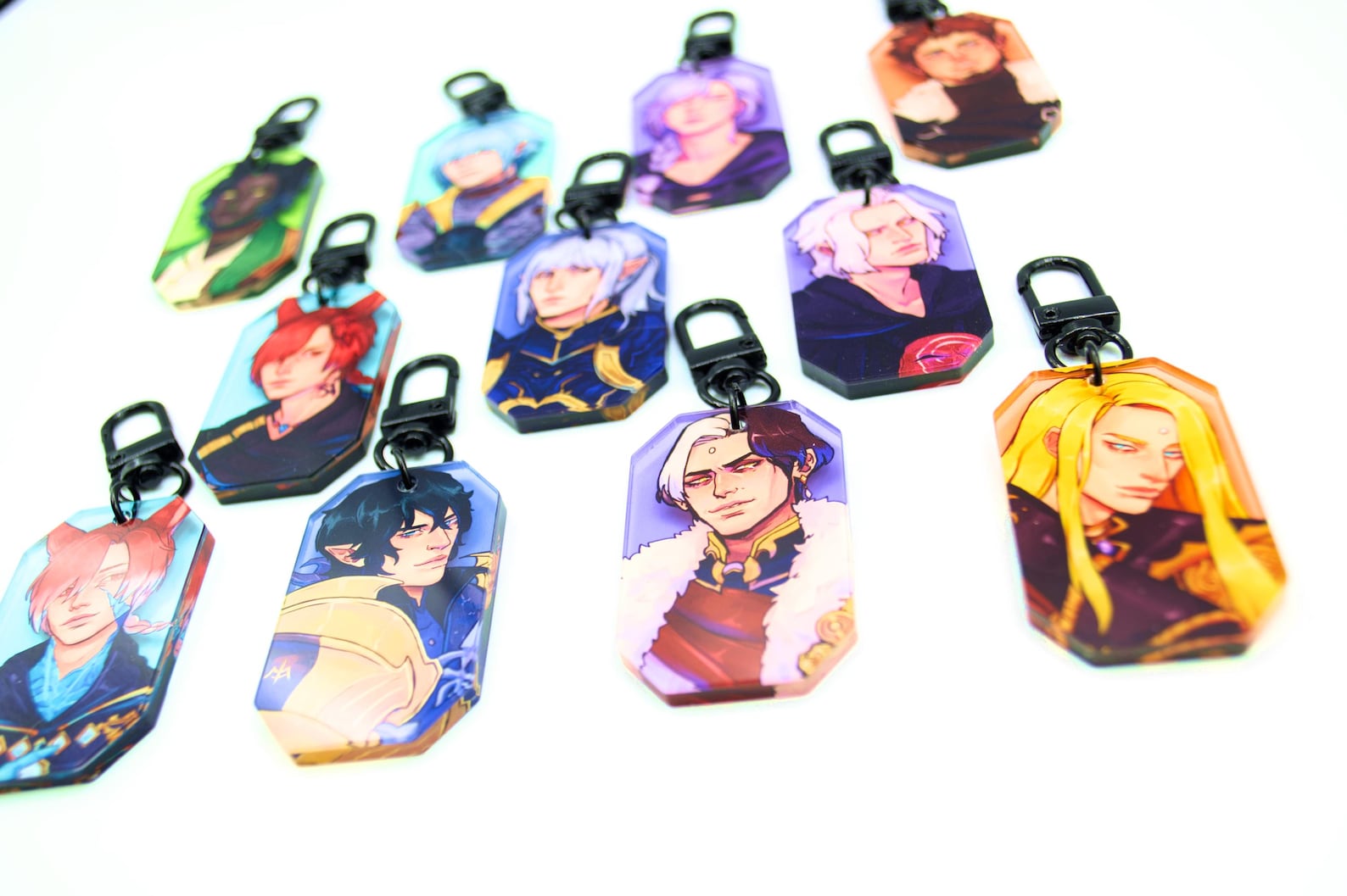 FFXIV Portrait Octagon Keychains - Etsy
