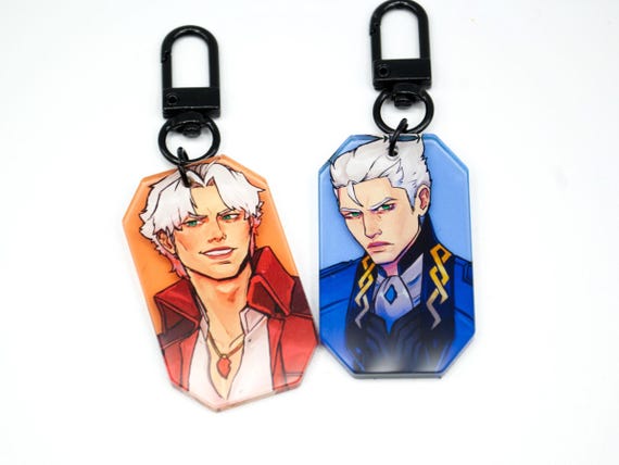Devil May Cry5 アクリルキーホルダー ダンテ Dante and Vergil Portrait Keychains - Etsy