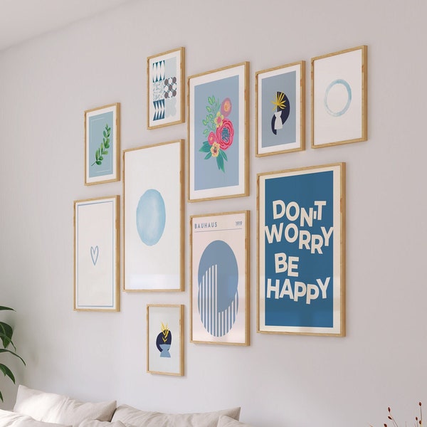 Blue Wall Decor Etsy