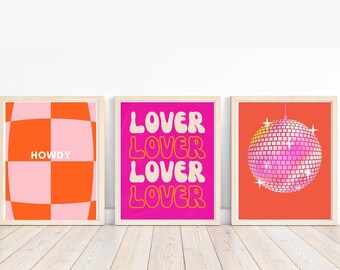 Teenage Girl Room Decor Teenage Girl Gifts 15 Cowgirl Wall Art Preppy Cowgirl Wall Art Preppy Western Print Pink Orange Wall Set Print Girl