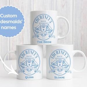 Last Toast on the Coast Bachelorette Party personalisierte Tasse, Strand-Bach-Tasse, Küsten-Party-Gastgeschenk, Strand-Junggesellinnen-Party-Dekorationen