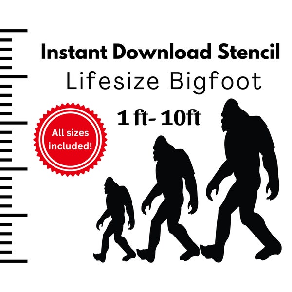 Life Size Bigfoot Pattern Bigfoot Yard Display Wooden Bigfoot Cutout Large Stencil Outline Download Lifesize Sasquatch Stencil Template