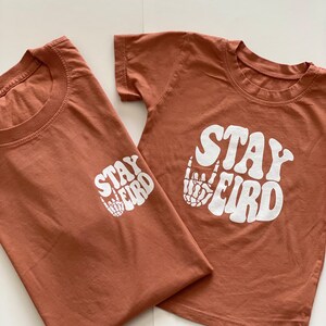 Stay Weird Skeleton Hand T-shirt | Mama and Mini Matching T-shirts, Oversized T-shirt, Women&#39;s T-shirt, Graphic T-shirt, Cool T-shirt