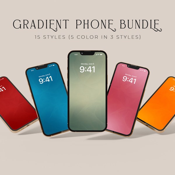 Gradient Background Bundle, Bright Gradient, Backgrounds for Phone, Background Bundle, Phone Lock Screen, Social Media Bundle