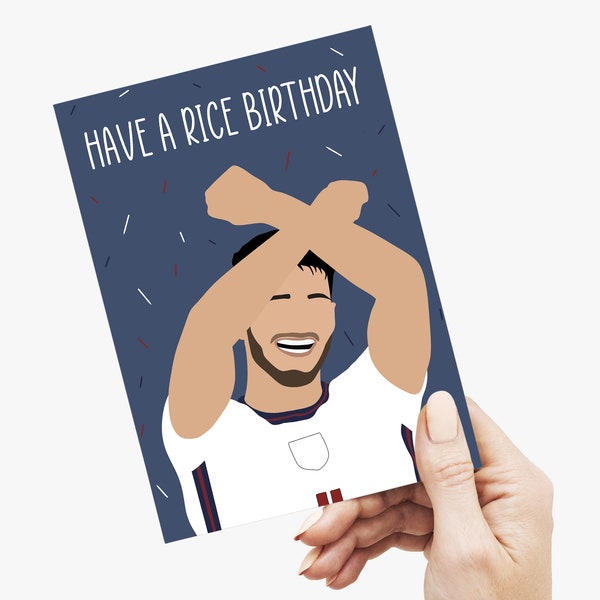 Have A Rice Birthday Card, Declan Rice Card, England Football Card, Declan Rice Gift