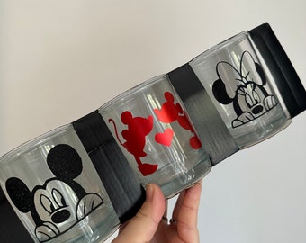 Mickey und Minnie Mixer Gläser 3er Set, Disney Gläser, Disney Cup, Mickey Mouse Cup, Minnie Mouse Cup, Disney Mug