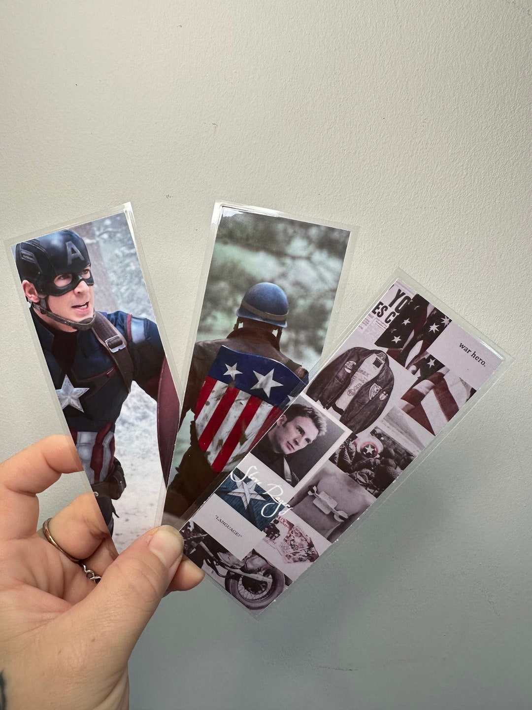 Marvel Captain America Bookmark Trio, Steve Rogers Bookmark, Captain ...