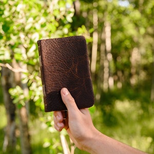 Personalized Leather Pocket Notebook: Handmade Travel Journal, Vow Book