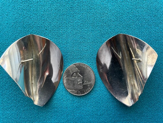 Sterling Silver Wave Earrings - image 2