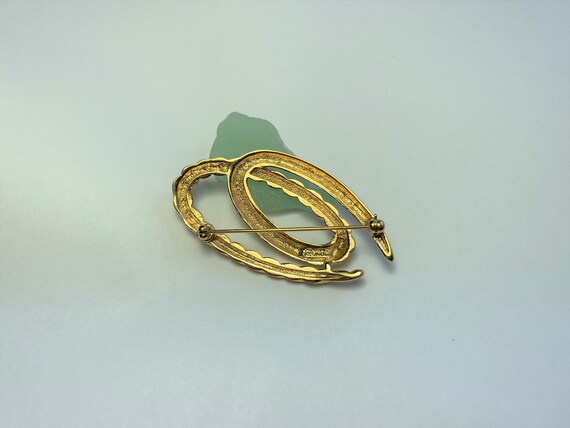 60s Vintage MONET Gold Plated Brooch/Pin - image 6