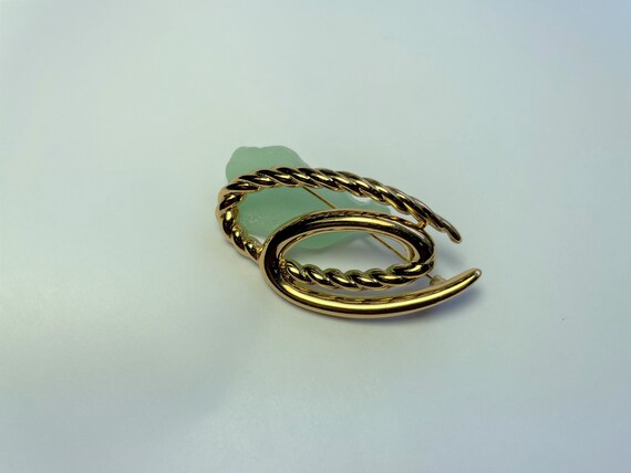 60s Vintage MONET Gold Plated Brooch/Pin - image 3