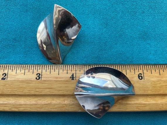 Sterling Silver Wave Earrings - image 6