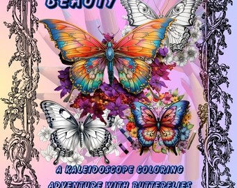 Fluttering Beauty: een caleidoscoop kleuravontuur met vlinders - Kleurboek