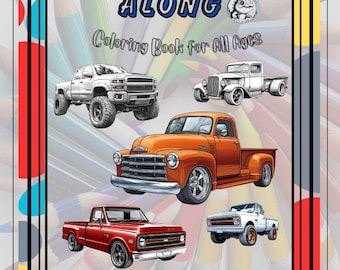 TRUCKING MEEGELEVERD: geheven, gesmeerd en klassiek kleurboek vrachtwagens