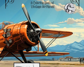 Retro Wings: een kleurboek met vintage vliegtuigen