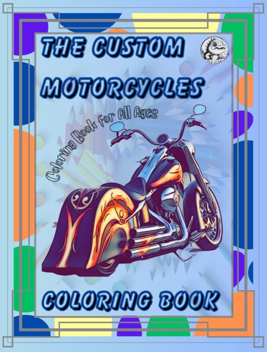 The Custom Motorcycles Coloring Book Etsy