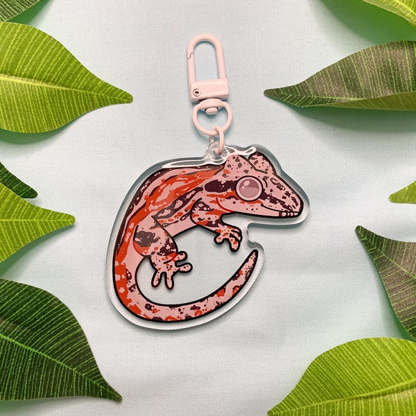 Lil Guy Series | Gargoyle Gecko Acrylic Keychain | 2.5 inch Double-sided charm