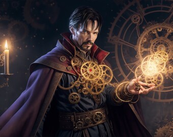 Doctor Strange Ai Art, Digital Art Download, Marvel Art, Sci-Fi, Easy to Hang on Wall, Computer Screensaver