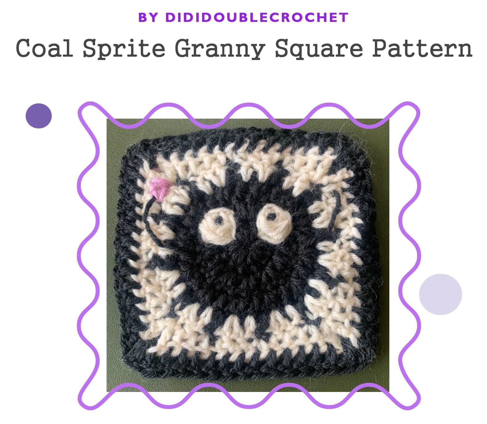 Coal Sprite Granny Square Pattern - Etsy
