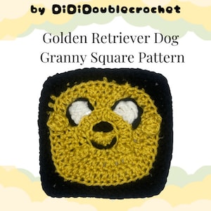 Golden Retriever Dog Granny Square Pattern