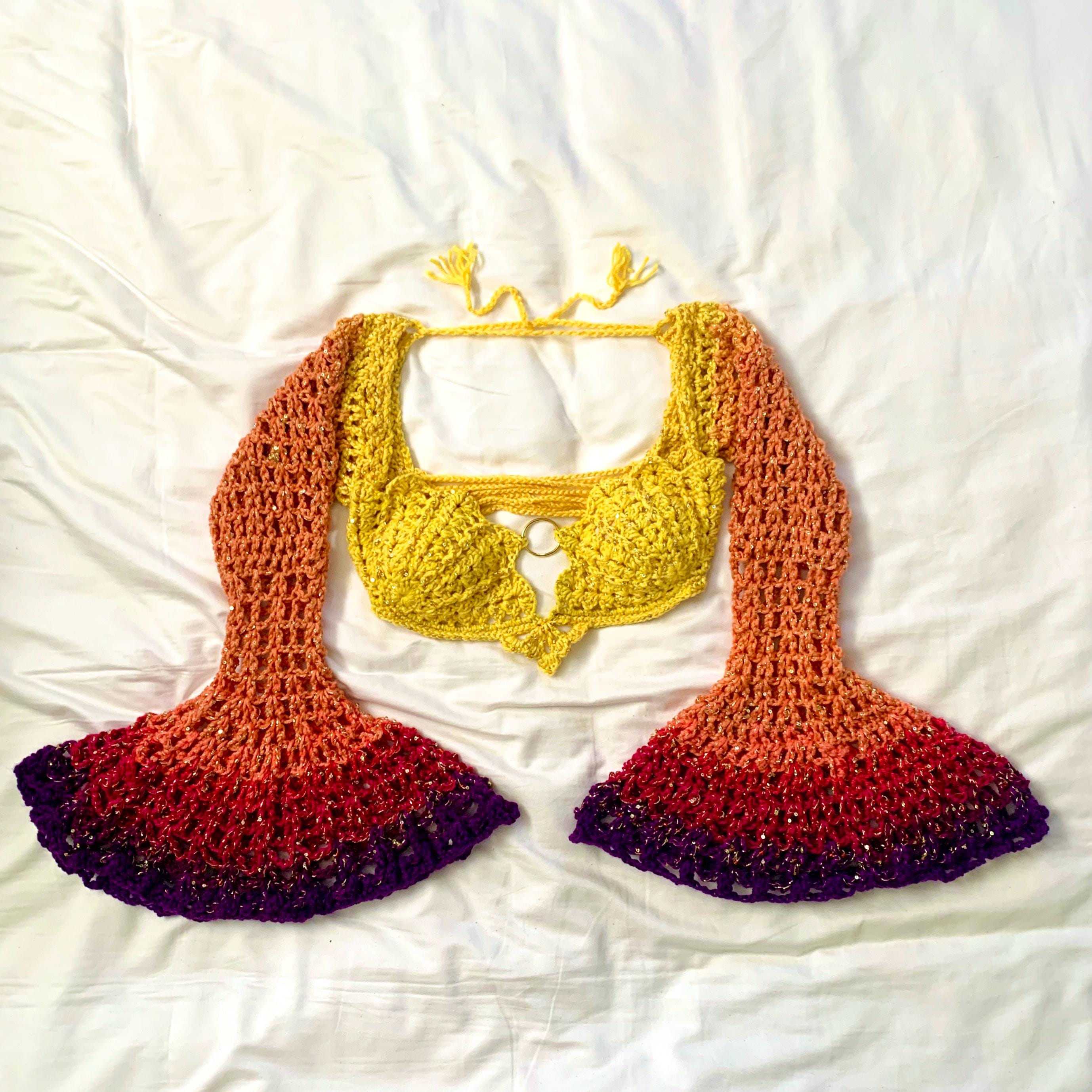 Seaside Sunset Mermaid Crochet Set - Etsy