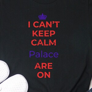 I Can&#39;t Keep Calm Palace Are On Fan Shirt, Funny Eagles Tee, Palace Soccer Tshirt, Unisex Short Sleeved Shirt