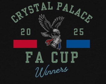 Camiseta ganadora de la FA Cup del Crystal Palace, camiseta divertida de los Eagles, camiseta de fútbol de Selhurst Park London, camiseta unisex negra de manga corta, Crystal Palace