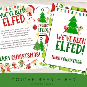 You&#39;ve Been Elfed Printable Game Kit, Christmas Secret Santa (PDF Download)