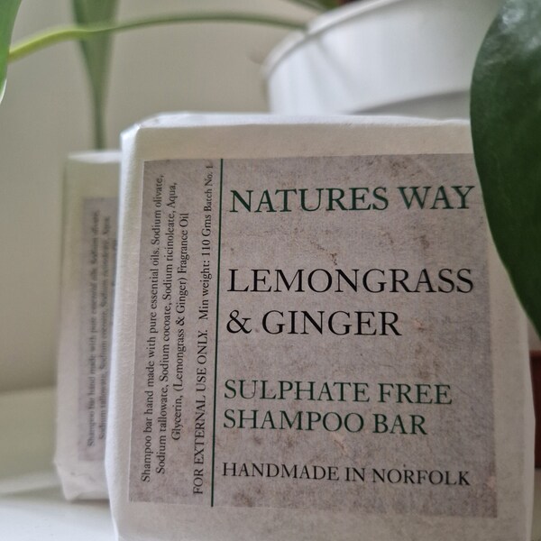 Sulphate Free Lemongrass & Ginger Shampoo Bars