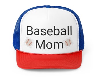 Mom, baseball, hat, baseballs, adjustable, mesh Caps