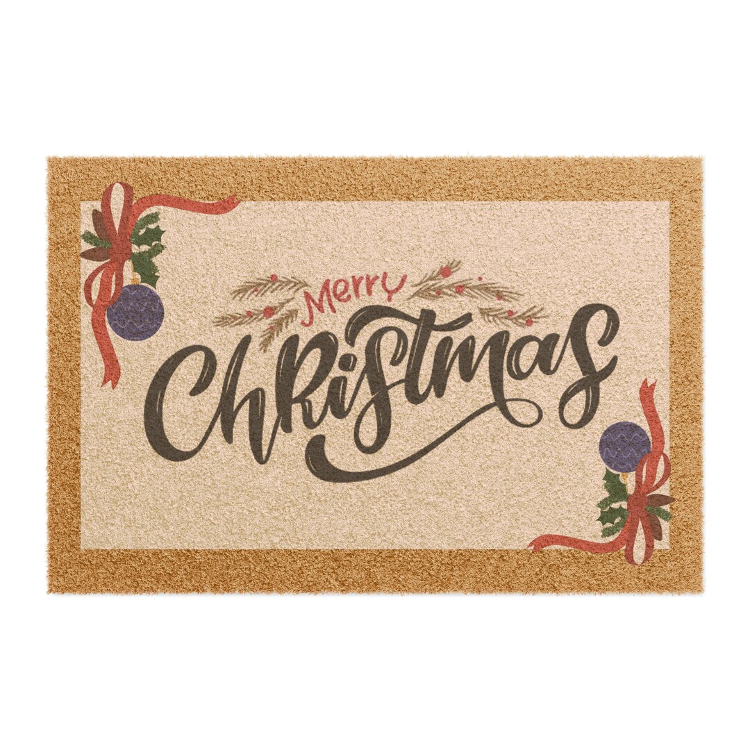 Christmas Doormat Holiday Mat Xmas Festive Rug Etsy