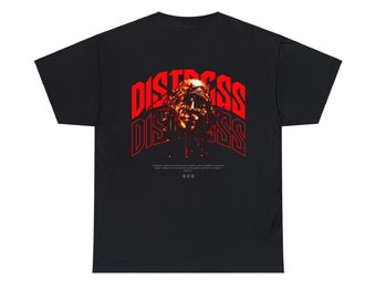 Distress Streetwear, Retro, Grunge, Y2k, Camisa Negra