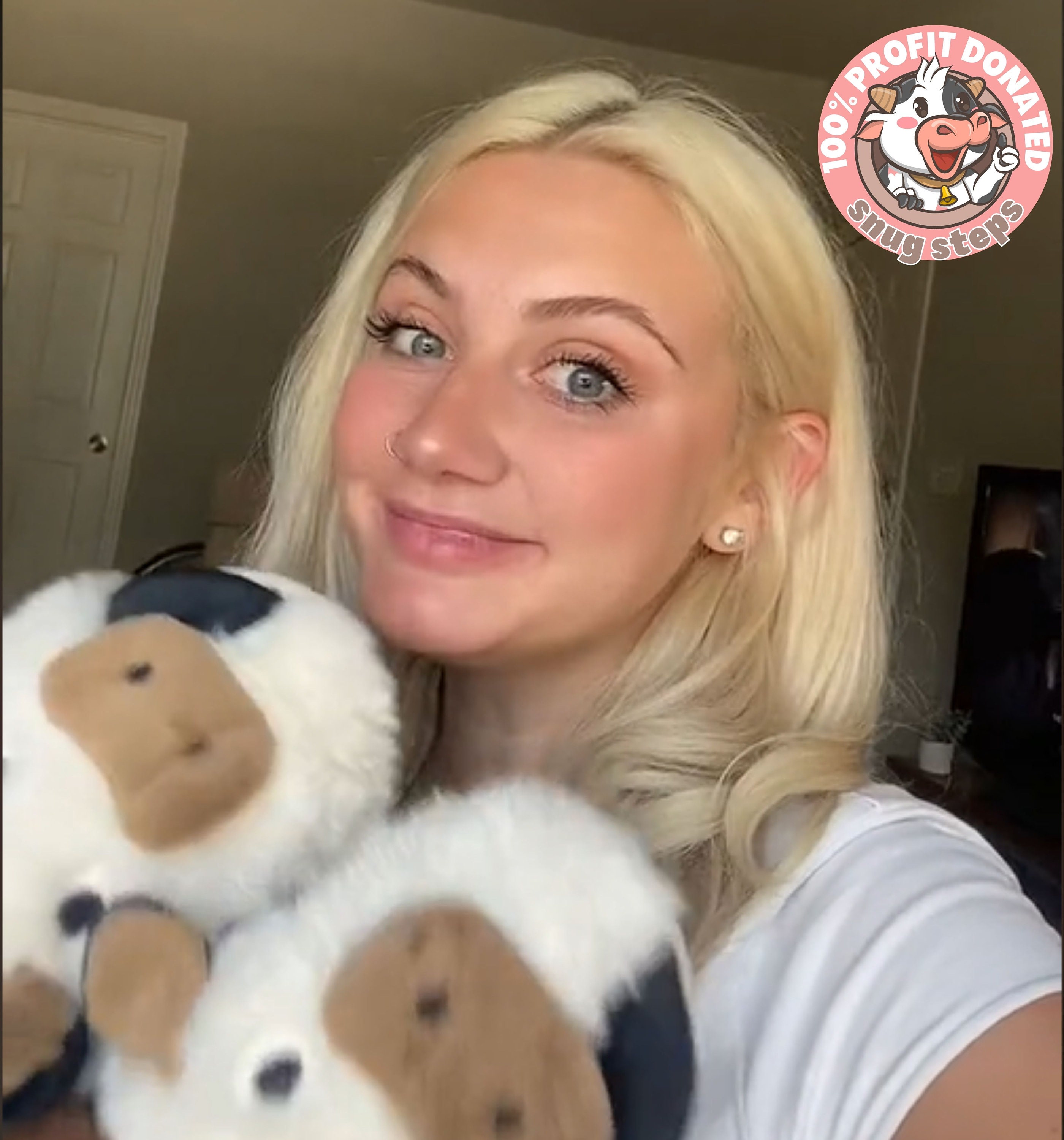 Cute Cow Slides 100 Charity Donation Cow Slipper Animal Etsy