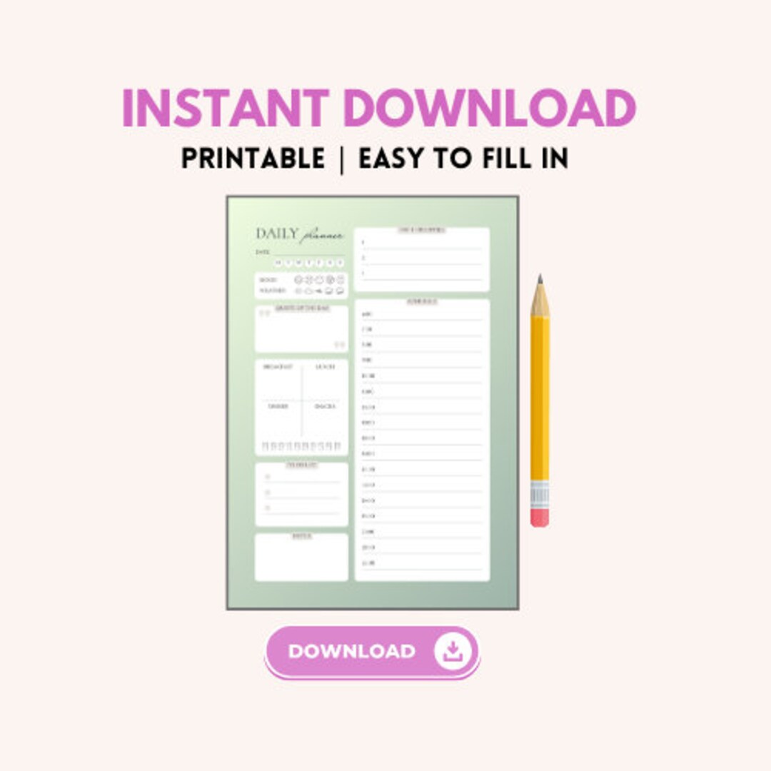 Daily Planner, Habit Tracker 2024 | Goal Tracker Goal Planner | Daily ...