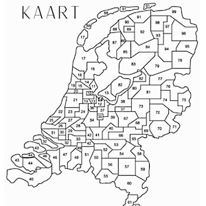 Postcode Map Netherlands | Instant Download | Sales Map NL | Sales ...