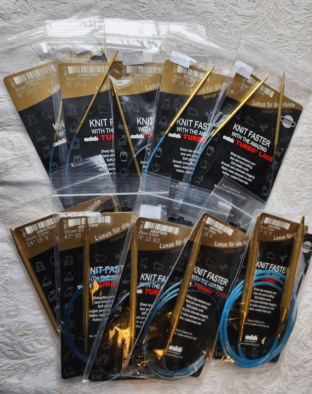 Addi Turbo Lace Circular Knitting Needles, Sizes 9-13 - Etsy