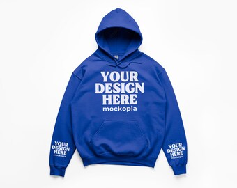 Gildan 18500 Mockup Royal, Gildan 18500 Sleeve Mockup, G185 Flat Lay Mockup