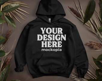 Gildan 18500 Mockup, Black Gildan 18500 Mockup, G185 Flat Lay Mockup, Gildan Heavy Blend Unisex Hoodie Mock Up
