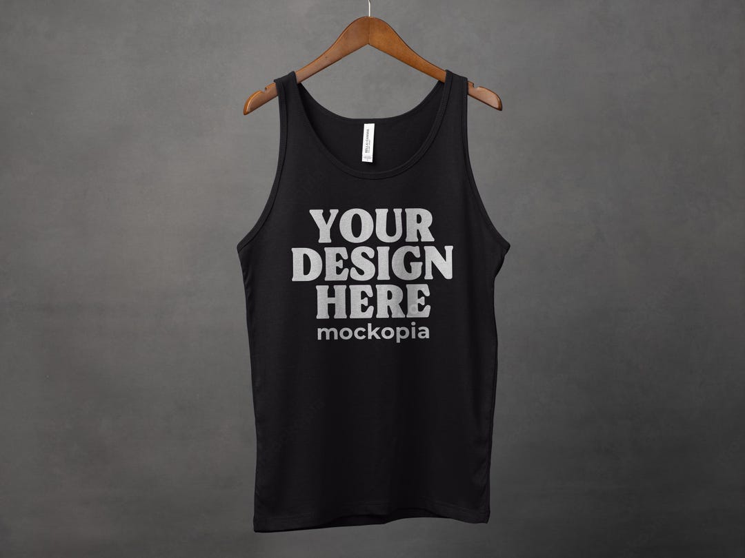 Bella Canvas 3480 Mockup Black, 3480 Tank Top Mockup, BC3480