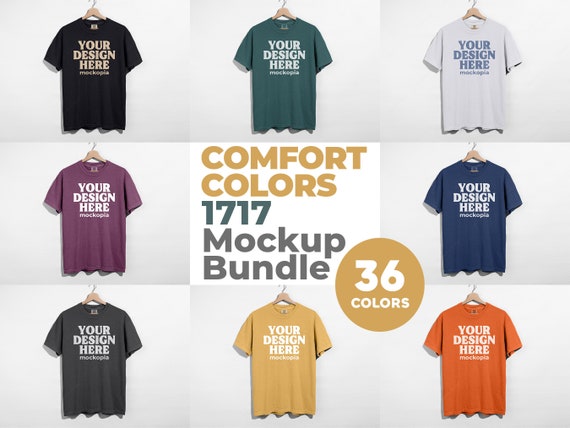 Comfort Colors 1717 Mockup Bundle, 1717 Hanging Mockup Bundle, C1717 White Background Mockup Bundle, Shirt Mockup CC 1717