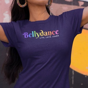Bellydance Rainbow Women&#39;s Softstyle Tee, Bellydance shirt, Bellydance gift, tshirt