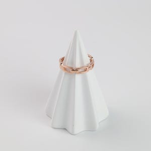 Exquisite 585 Rose Gold Chain Ring Minimalist Dainty Stacking Design Handcrafted Ukrainian Jewelry Perfect Gift for Her Anniversary Present