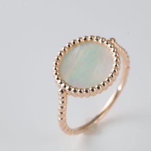 Nature Essence Ring with mother of pearl | 14K Rose Gold (585)
