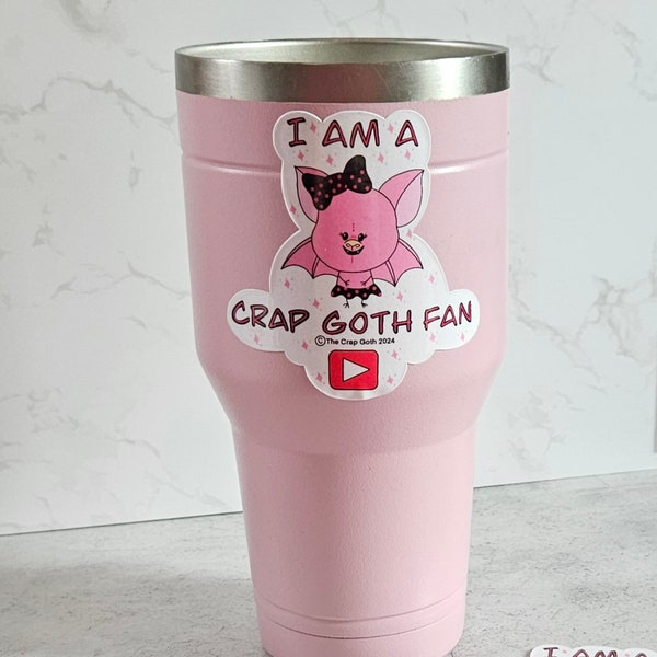 The Crap Goth Fan Sticker--Water Resistant