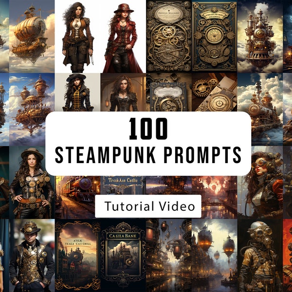 AI Professional Midjourney Prompt High Quality, Steampunk Prompt, Midjourney AI Art, Customizable and Tested,Best Midjourney Prompt