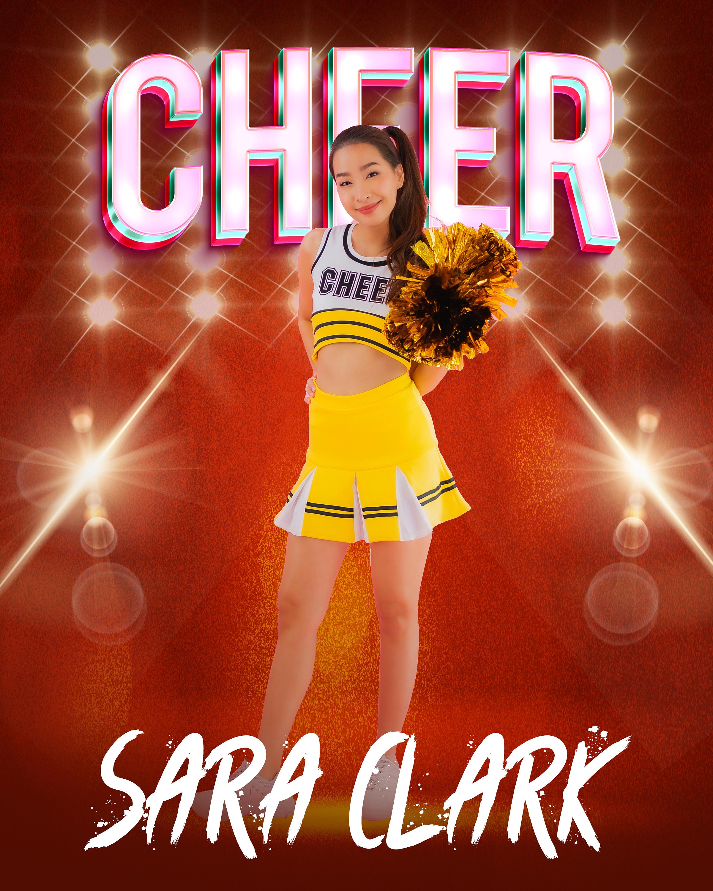 Cheer Template Digital Downloads, Sport Posters, Photography Cheer Template Digital Downloads, Sport Posters, Photography