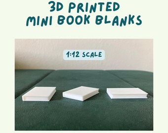 1:12 Scale 3D Printed Mini Book Blanks