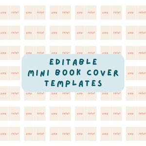 Mini Book Cover Templates: Editable Canva PDF (8.5&quot;x11&quot;)