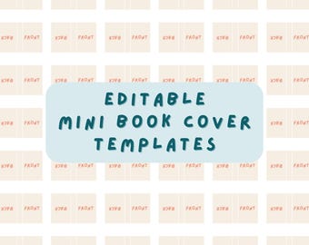 Plantillas de portadas de minilibros: PDF editables en Canva (21,5 x 28 cm)
