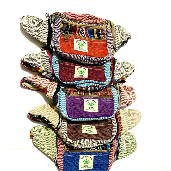 Hemp Fanny Pack Hemp waist Pack Hip Pack Fenny Pack Eco-Friendly Bag Unisex Handmade in Nepal